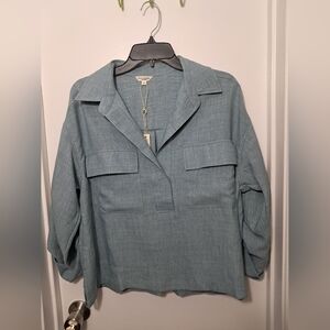 Max Studio Light Blue Blouse